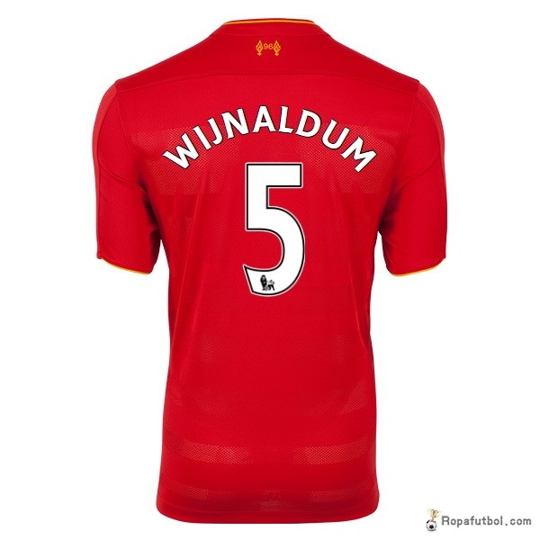 Camiseta Liverpool Replica Primera Ropa Wijnaldum 2016/17 Rojo